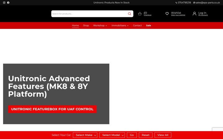 Screenshot of aps-parts.co.uk