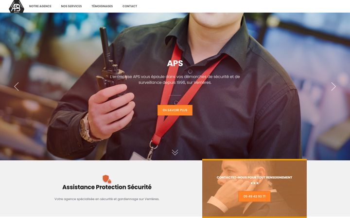 Screenshot von aps-securite.com