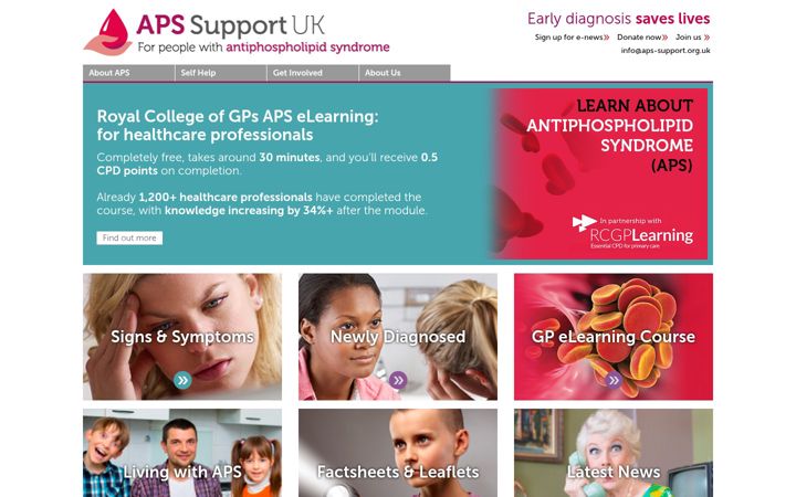 Screenshot of aps-support.org.uk