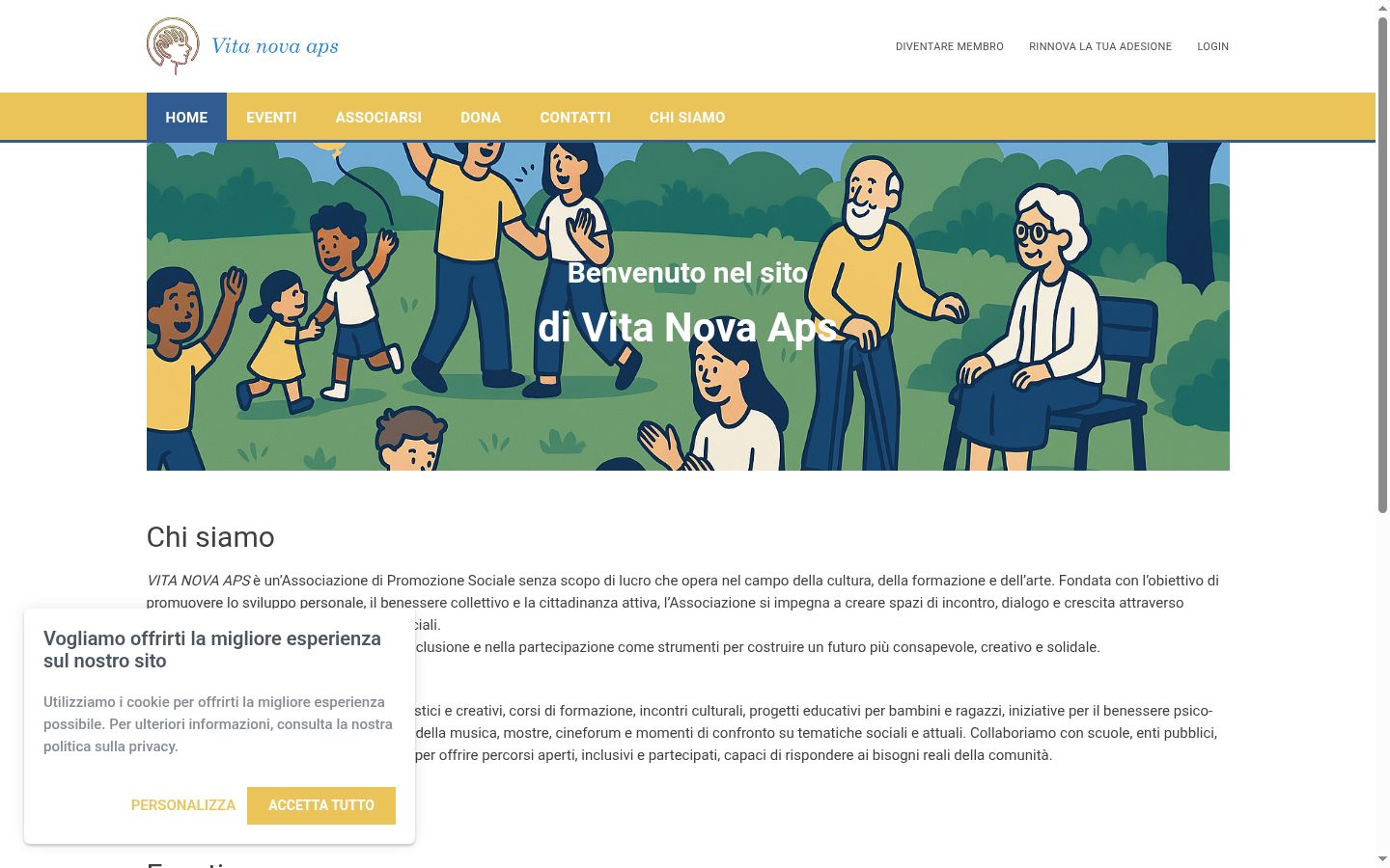 Capture d'écran de la bannière de consentement affichée avant toute interaction
