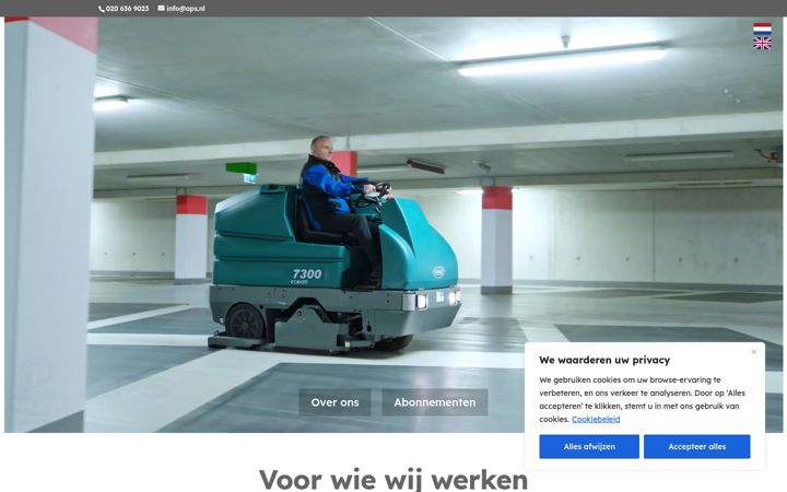 Screenshot ta' aps.nl