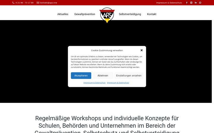 Screenshot of aps.nrw