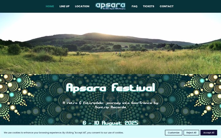Screenshot of apsara-festival.com
