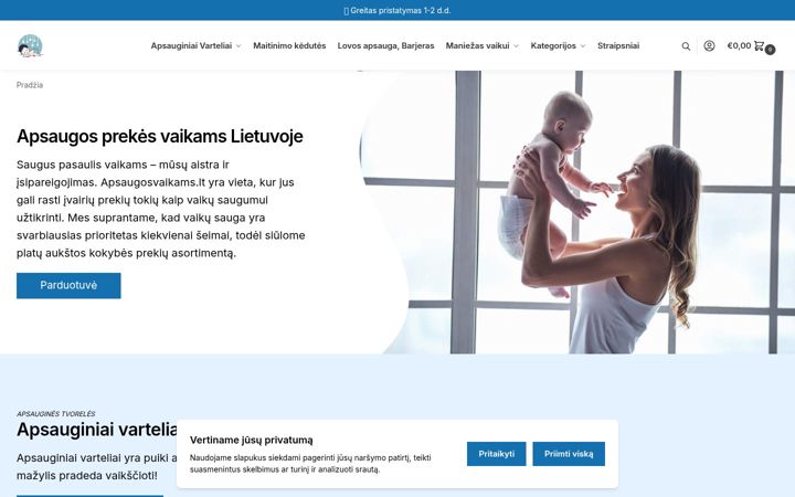Screenshot von apsaugosvaikams.lt