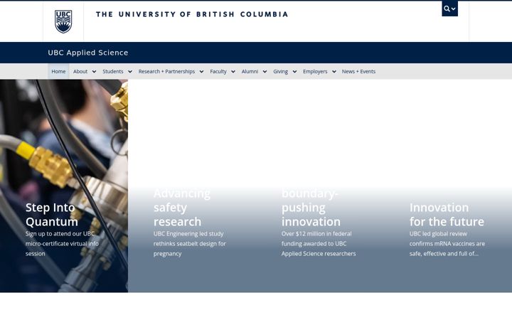 Screenshot of apsc.ubc.ca