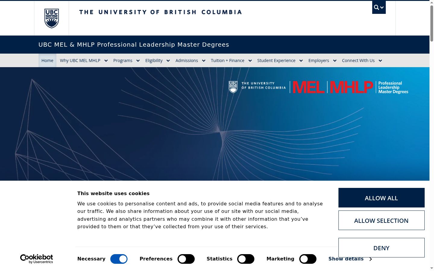 Captura de pantalla del banner de consentimiento mostrado antes de cualquier interacción