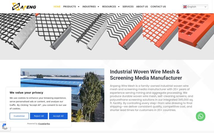 Screenshot of apscreens.com