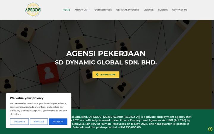 Screenshot of apsddg.com.my