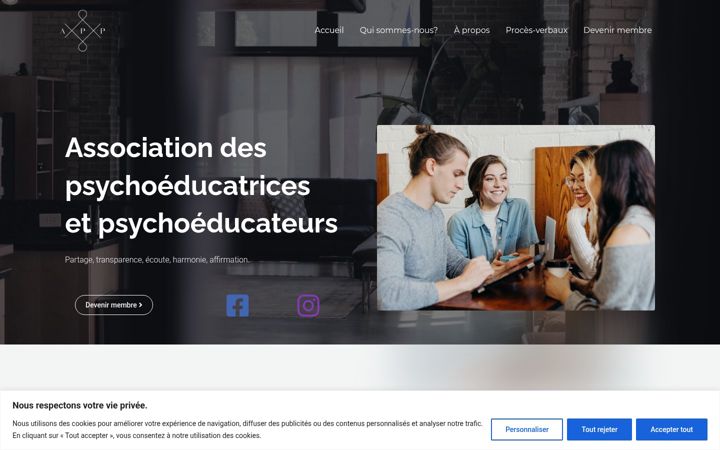Screenshot of apsed.ca
