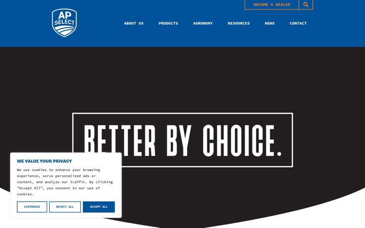 Screenshot von apselect.com