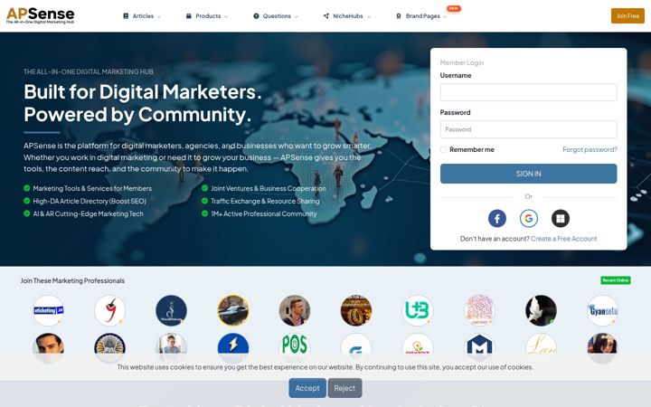 Kuvakaappaus sivustosta apsense.com