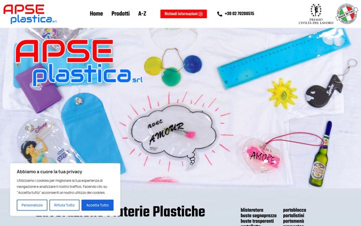 Skärmbild av apseplastica.it
