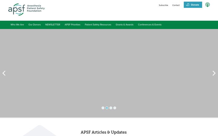 Screenshot von apsf.org