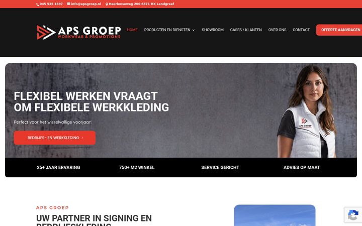 Screenshot von apsgroep.nl