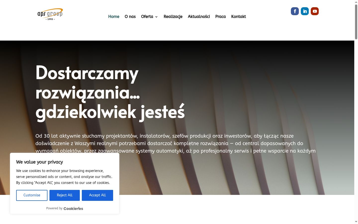 Screenshot tal-banner tal-kunsens muri qabel kwalunkwe interazzjoni