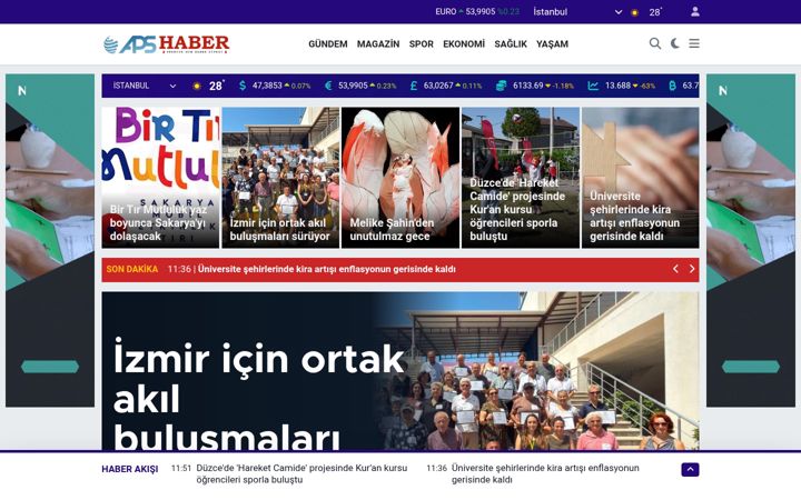 Screenshot of apshaber.com.tr
