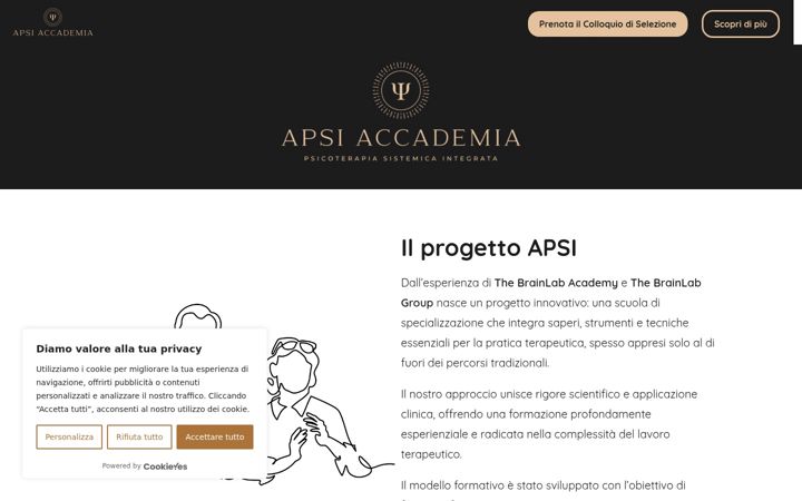 Screenshot of apsi-accademia.it