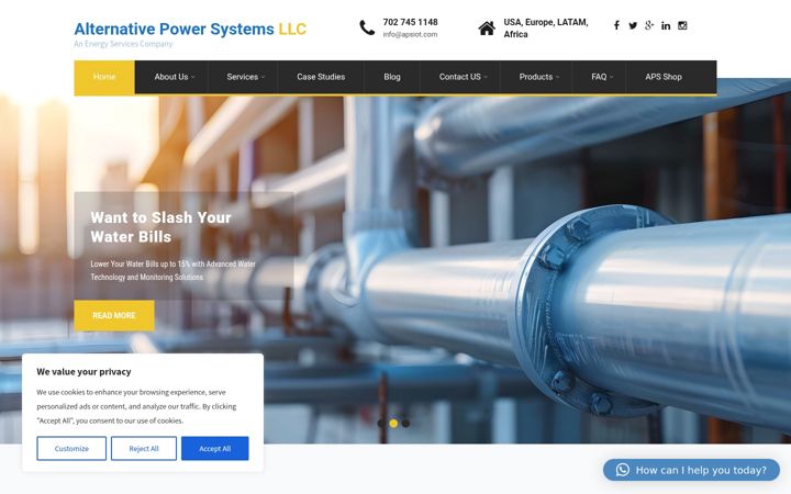 Screenshot of apsiot.com
