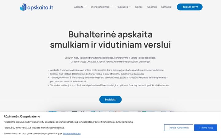 Screenshot of apskaita.lt