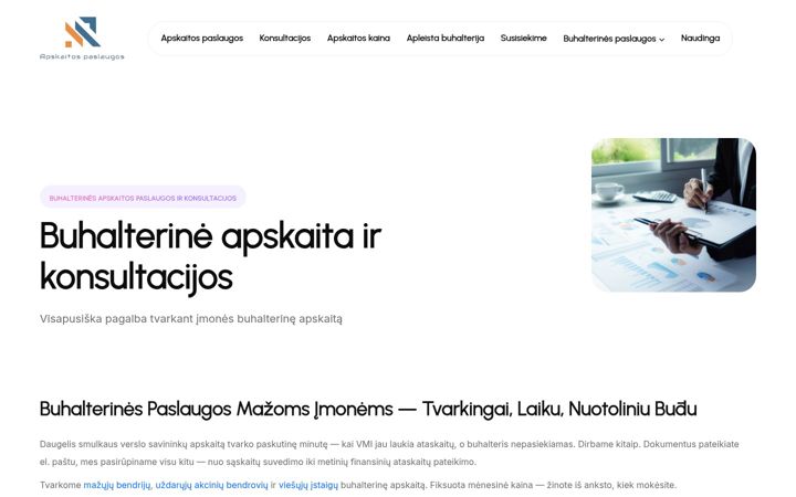Screenshot of apskaitos-paslaugos.lt