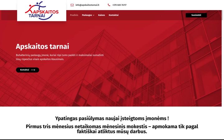 Screenshot of apskaitostarnai.lt