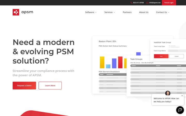 Screenshot di apsm.net