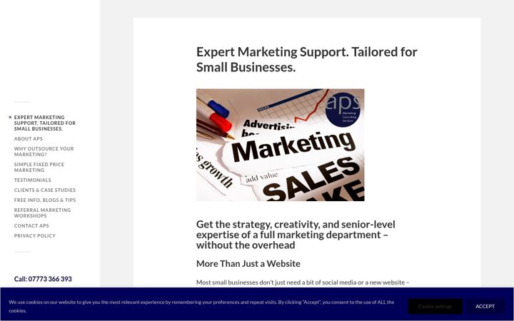 Screenshot of apsmarketingservices.co.uk