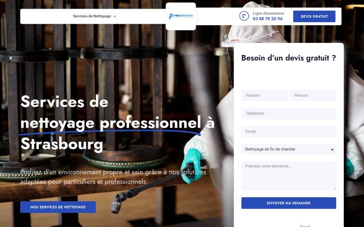 Screenshot of apsnettoyage.fr