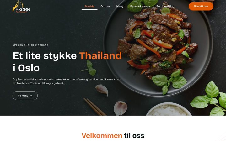 Screenshot of apsornthai.no