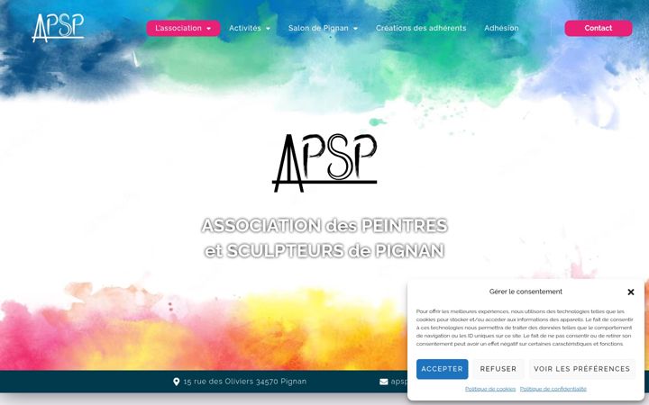 Snímek obrazovky apsp-pignan.fr