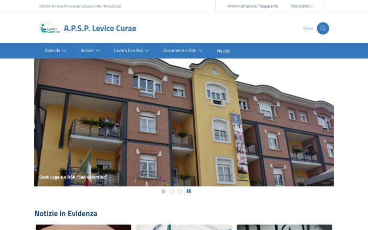 Screenshot of apsplevicocurae.it