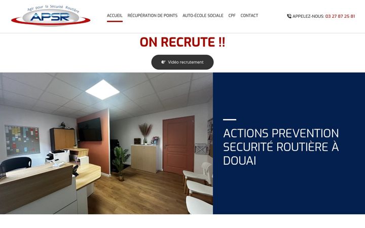 Screenshot of apsr-autoecole.fr