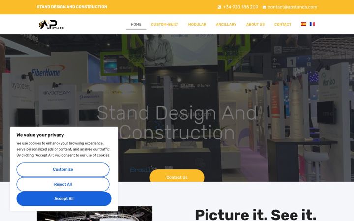 Screenshot of apstands.com