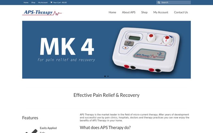 Ekrano kopija apstherapy.co.za