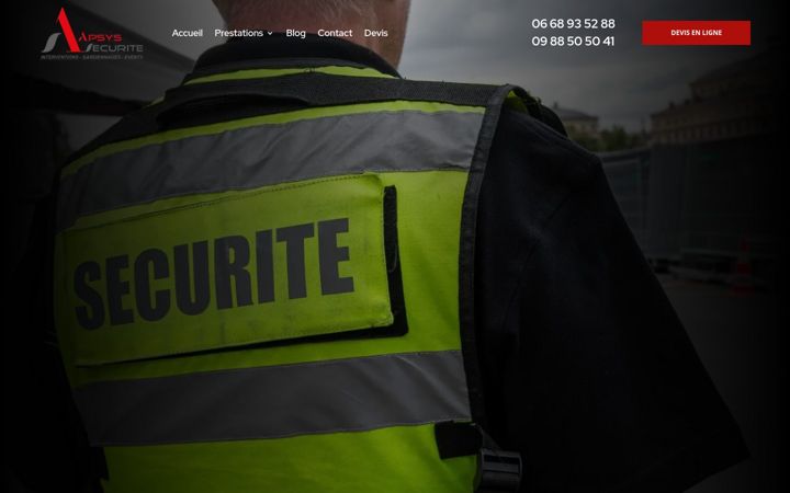 Screenshot of apsys-securite.com