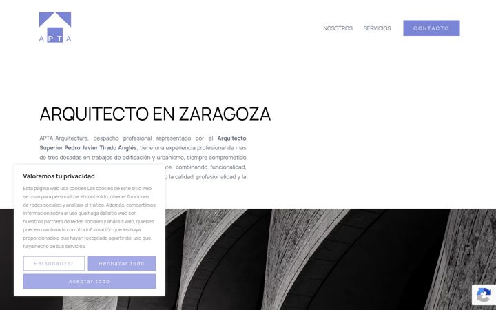 Snímek obrazovky apta-arquitectura.com