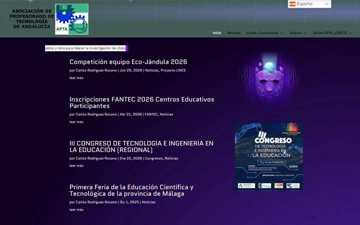 Screenshot of aptandalucia.es