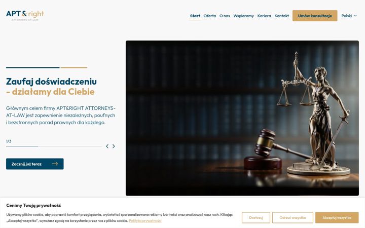 Ekrano kopija aptandright.com