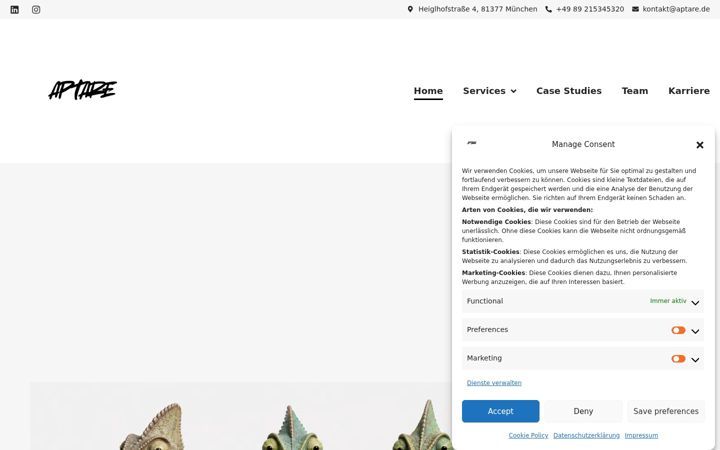 Screenshot ta' aptare.de