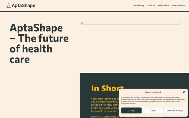 Screenshot of aptashape.com