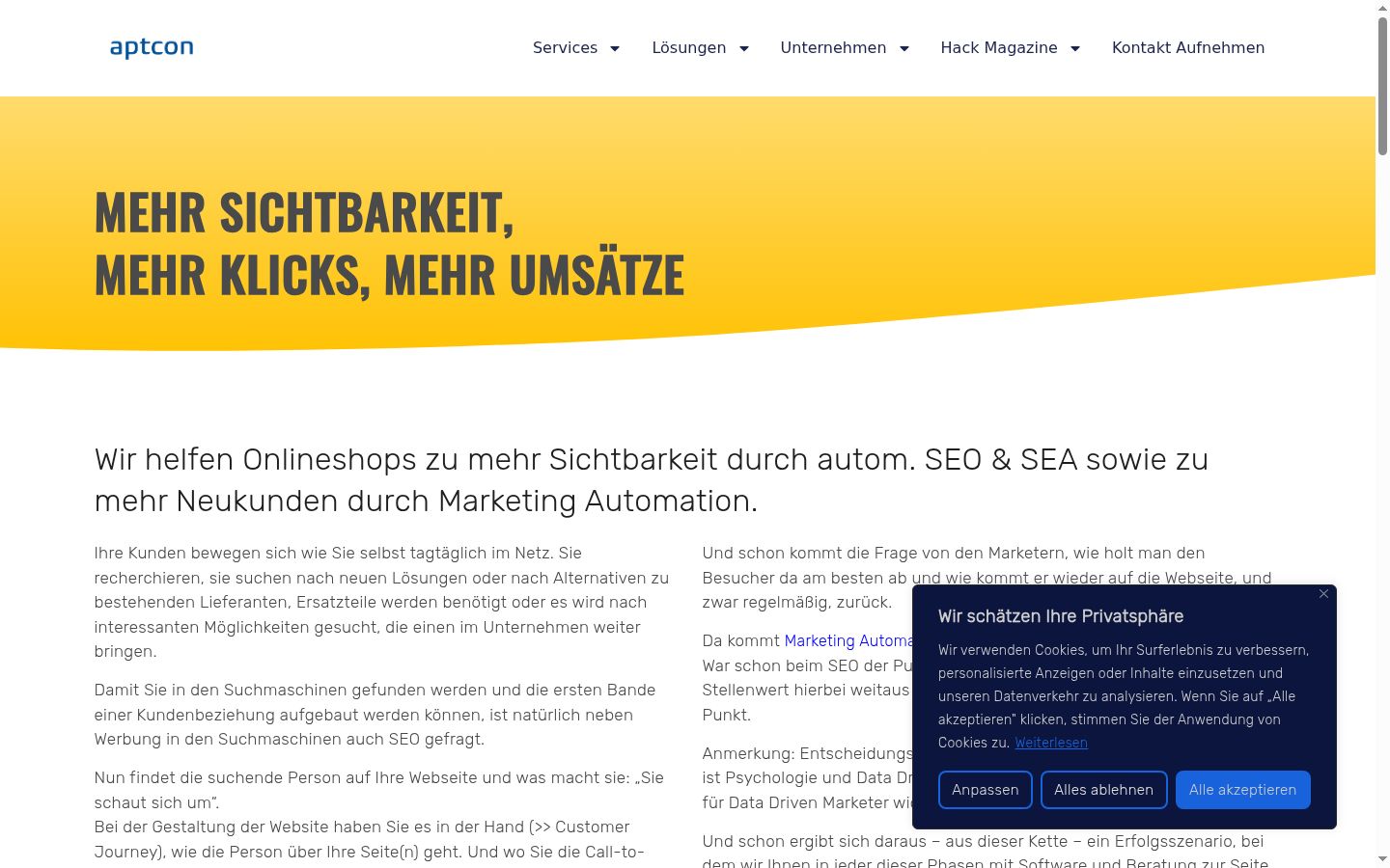 Screenshot tal-banner tal-kunsens muri qabel kwalunkwe interazzjoni