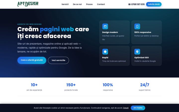Screenshot of aptdesign.ro