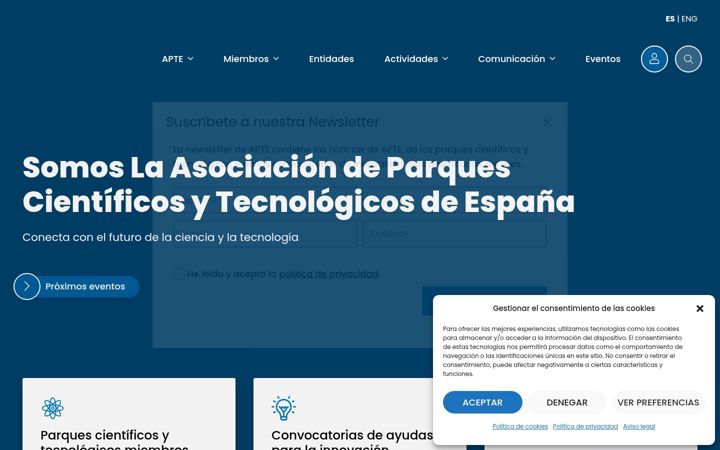 Screenshot of apte.org