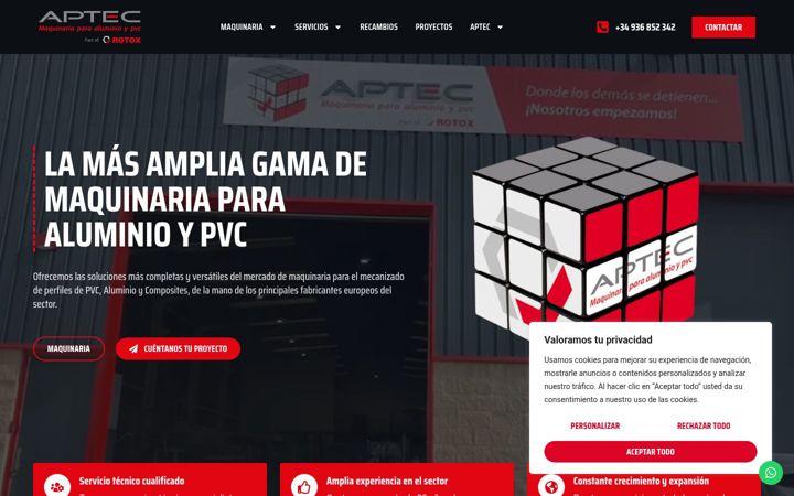 Screenshot of aptec.es