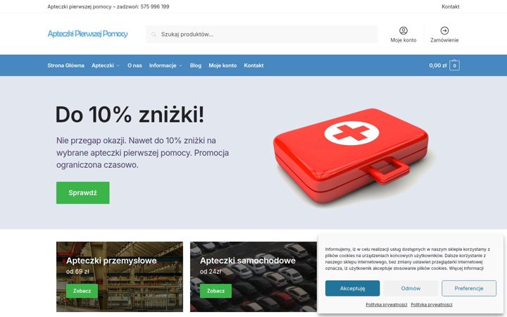 Screenshot of apteczkipierwszejpomocy.com.pl