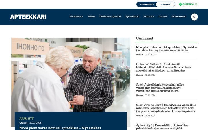 Screenshot of apteekkari.fi