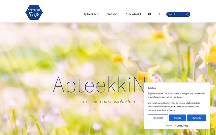Screenshot ta' apteekkinyt.fi
