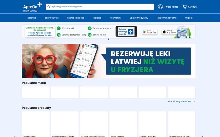 Screenshot ta' aptego.pl