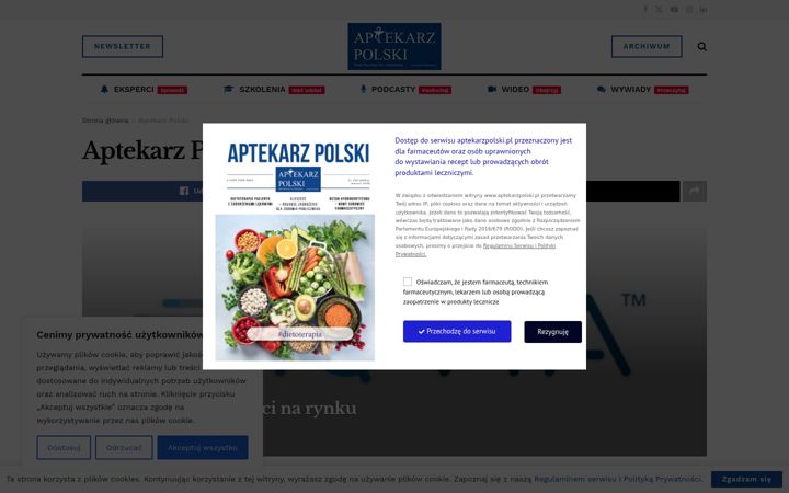 Screenshot of aptekarzpolski.pl