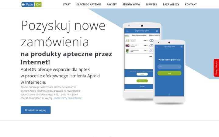 Snímek obrazovky apteon.pl